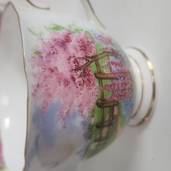 Vtg Royal Patrician Tea Cup & Saucer Blue Flowers Bone China England - Picture 7 of 7